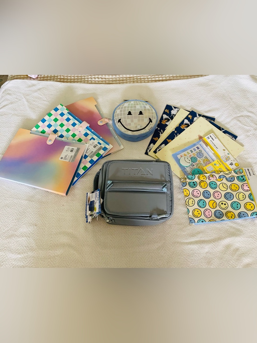 NEW School supplies bundle including Titan lunch Box and Pencil Pouch